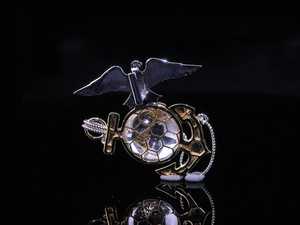 Pendentif Breloque Globe Aigle en Moissanite VVS1 pour Hip Hop, Bijoux Fins en Argent 925, Pendentifs et Breloques - Product Image 4
