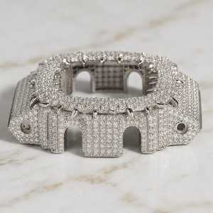 Elegante Bisel de Reloj con Incrustaciones de Diamantes Moissanite VVS Color D, DW5600, Accesorios para Relojes de Hombre y Mujer - Product Image 6