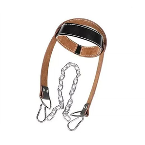 Customized Heavy-Duty Soft Strong Leather <b>Head</b> Harness Powerlifting Gym Fitness Safety <b>Training</b> Gear for Weightlifting Neck - Product Image 4
