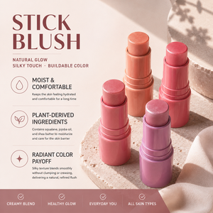 Creamy Color Stick <b>Blush</b> Smooth Cheek Lip Makeup Stick Private Label - Product Image 5