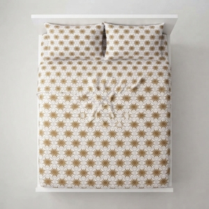 Dawn Bedsheet and 2 <b>pillow</b> in Set Modern Geometric Printed Cotton Flat Sheet 150 Tc - Product Image 1