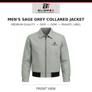 Veste Safari Homme Blimpex International de Haute Qualité, Col Rabattu, Fermeture Éclair Avant, Broderie Floquée, Imperméable, Style Vintage - Product Image 1