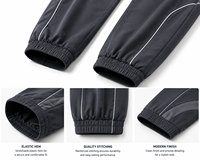 Ensemble de survêtement unisexe sportif 2-en-1 grande taille avec veste zippée et pantalon de jogging, couleur unie, en nylon respirant, pour l'hiver, coupe classique