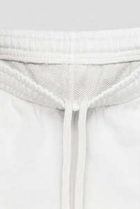 Shorts en toile de coton blanc pour homme, taille mi-haute, élastique, décontracté, respirant, non tissé, écologique, uni - Product Image 3