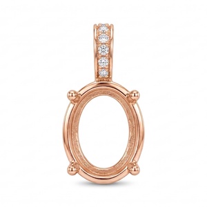 925 Sterling Silver Oval Blank Bezel <b>Pendant</b> 4x6mm-20x30mm Semi Mount Pre Notched Cabochon Gemstone Setting Women's Engagement - Product Image 3