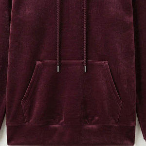 Ensemble en velours avec strass pour l'hiver, pantalon droit long et haut à capuche à manches longues pour femme - Product Image 5