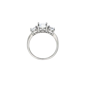 Anillo de Diamantes de Tres Piedras con Corte Redondo de Moissanita de 1 Quilate, Plata 925 Original, Regalo para Fiestas, Joyería Fina para Bodas, Sorpresa para Parejas - Product Image 6