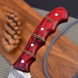 Hermosa Cuchilla de Filetear Damasco de 8 Pulgadas, Hoja Ambidestra, Mango de Madera, Hecha a Medida, Cuchillo de Caza, Pesca, Uso General y Cocina, NUEVO FRIENDS - Product Image 5