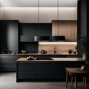 Conjunto de armario de cocina de madera modular personalizado JY Vietnam, coctelera RTA de estilo europeo, armarios de almacenamiento de cocina sin marco - Product Image 2
