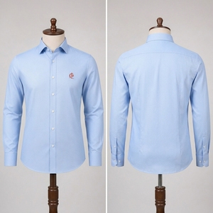 Camisa de Vestir de Manga Larga Premium para Hombre, Prenda Formal, Camisa de Vestir de Manga Larga para Hombre, Tela de Mezcla de Algodón, Cierre de Botones, Ajuste Cómodo - Product Image 6