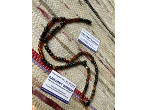 Tasbih/Misbaha de 99 cuentas de cuerno de búfalo redondo pulido, rústico, islámico, moderno, ecológico, religioso de ILAHI, Uttar Pradesh - Product Image 3