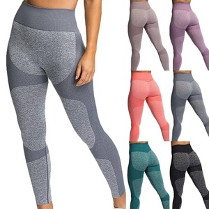 Leggings de fitness décontractés d'hiver respirants pour femmes, vente en gros, haute qualité, couleur personnalisée, taille haute, sans couture - Product Image 1