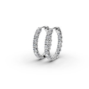 Pendientes de Aro con Diamantes Redondos Cultivados en Laboratorio de 1.50 Ct, Diseño Chic de Aro Redondo - Product Image 5