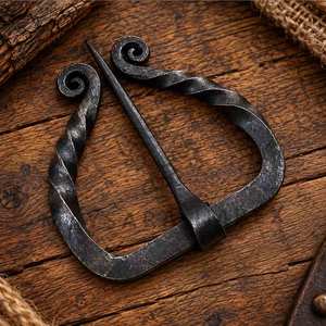Viking Carved Twisted Brooch for <b>Women</b> Men <b>Cloak</b> Shawl Buckle Clasp Pin Clothing Accessories - Product Image 1