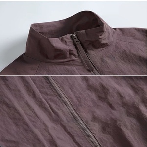 Unisex Color Blocking <b>Racer</b> <b>Jacket</b> Stand Collar Zipper Closure Sporty Style Breathable Lightweight Waterproof Windproof - Product Image 5