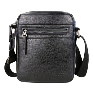 Bolso bandolera de cuero negro pequeño con cierre de cremallera, bolso de hombro tipo bandolera para hombres y mujeres, uso diario, para todas las estaciones, ligero - Product Image 6