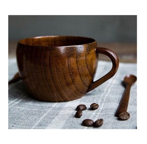 Solid Wood Coffee Mug Handmade Natural Wooden <b>Cup</b> Rustic Finish Eco Friendly Drinking Mug <b>for</b> Daily Use - Product Image 1