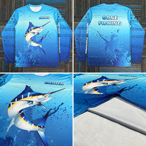 Camisa de Pesca para Hombre, Manga Larga, Estampado por Sublimación, UPF 50, Secado Rápido, Poliéster, Ropa para Actividades al Aire Libre - Product Image 5
