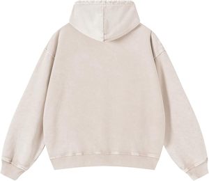 Sudadera con Capucha de Invierno de Felpa Gruesa con Logotipo Personalizado Bordado de Alta Calidad, 100% Algodón, Hombros Caídos, Talla Grande - Product Image 4