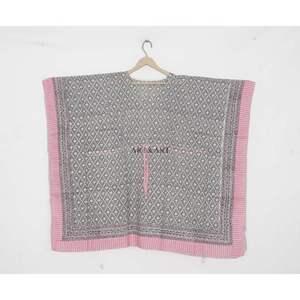 ชุดเดรสผู้หญิงลายพิมพ์อินเดียแบบ Bagru ชุดเดรสสั้นแบบ Kaftan ลายพิมพ์บล็อกทำมือที่ดีที่สุด ชุดเดรสผู้หญิง - Product Image 2