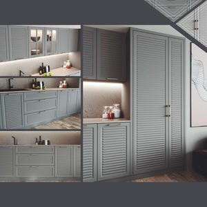 Proyecto de Muebles de Cocina Modernos Personalizados para Apartamento Berfa, Puertas Modulares de Tablero de Partículas de Madera, Diseño Resistente al Agua para Apartamento - Product Image 3