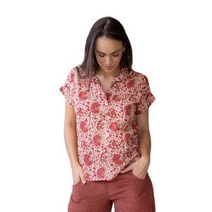 Camisa Estampada para Mujer, Tela Suave, Estilo Casual con Diseño Moderno - Product Image 2