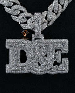 Latest Design Hip Hop Letter Iced Out Moissanite Diamond Pendant with Natural Moissanite Pendant for Men Women Daily Wear - Product Image 1