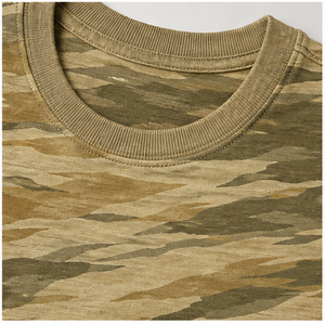 Camiseta de Manga Corta para Hombre con Estampado de Camuflaje Color Óxido de Arena Personalizado, Cuello Redondo, MTS-CAMO-0038 - Product Image 6