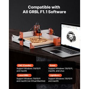 Fresatrice CNC 100W a 3 Assi per Incisione su Legno, Area di Lavoro 15.75 X 15.75 X 3.74, Guida Lineare - Product Image 5