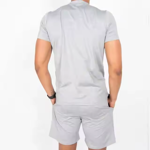 Ensemble 2 pièces décontracté pour homme, vintage, respirant, de haute qualité, t-shirts et shorts d'été - Product Image 4