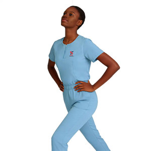 Tenue médicale professionnelle Solid Trader pour les professionnels de la santé – Ensemble de blouses et pantalons en mélange de coton et polyester doux et respirant – Uniforme d'hôpital - Product Image 2