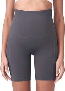 High Waist Women Gym Biker Shorts Fitness <b>Tummy</b> <b>Control</b> Butt Lifting Maternity Shorts Maternity Shorts Yoga Leggings For Women - Product Image 5