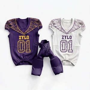 Uniforme de football américain camouflage pour femmes avec nom et numéro personnalisés, couleur rose, sublimation, vêtements de football américain - Product Image 4