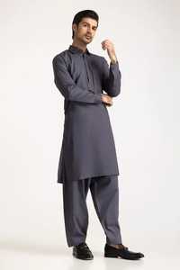 Salwar Kameez brodé élégant, vêtements traditionnels indiens et pakistanais pour hommes, vêtements culturels haut de gamme pour hommes, robe de mariage et de festival - Product Image 4