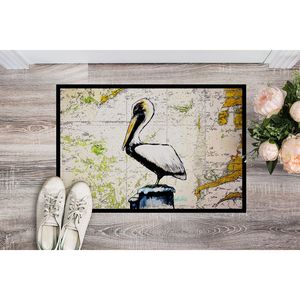 Nuevo felpudo Pelican on Map antideslizante lavable de pila baja 18H X 27W para puerta Delantera interior y exterior para entrada - Product Image 2