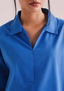 Camisas de cuello abotonado completo para mujer, a la moda, blancas y negras, con cuello de perlas desmontable, collar de camisa de imitación para mujer - Product Image 5