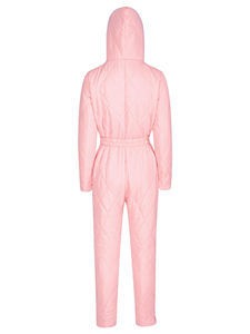 Waterproof Women's One Piece Ski Suit Winter Snow Windproof <b>Snowsuit</b> With Zipper Closure And Belted Waist Snowboard Outerwear - Product Image 4