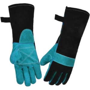 Gants de soudage industriels robustes en cuir de vachette renforcé, résistants à l'usure, à la chaleur et aux étincelles - Product Image 6