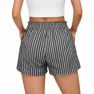 Shorts de sport rayés pour femmes, taille haute, respirants, légers, confortables, style streetwear, mode été - Product Image 2