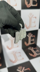 Colgantes de cadena con letras 3D de moissanita personalizadas estilo hip hop para hombres y mujeres, joyería de plata 925 a un precio razonable. - Product Image 2