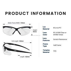 SA2516 Gafas deportivas Gafas DE SEGURIDAD atléticas hechas de nailon duradero - Product Image 3