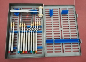 Kit d'osteotomes pour sinus lift dentaire Btech Enterprises, comprenant des osteotomes droits, des osteotomes coudés, des mallettes Ball Mead et une cassette, modèle argenté BE-4502 - Product Image 3