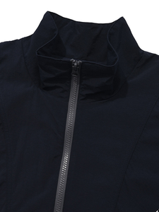 Custom Reflective Print Logo Nylon Tracksuit Unisex Windbreaker Outdoor Running Zip up Hoodie <b>Jacket</b> Nylon Color Track <b>Jacket</b> - Product Image 4