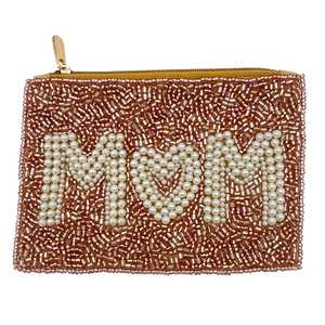 Bolso Rectangular Hecho a Mano con Cuentas y Bordado Floral, Cierre de Cremallera, Regalo Personalizado para el Día de la Madre, para Fiestas - Product Image 2