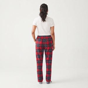 Women Wide Leg Night Pajama Full Length 100% Cotton <b>Trouser</b> Premium Flannel Pajama Set Breathable Comfortable Night Sleepwear - Product Image 2