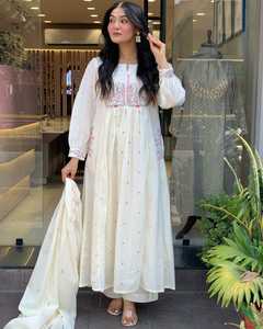 Pink Embroidered Kurti Kurti Set for Women Modern Indian Pakistani Outfit Casual Wedding Party Wear - Product Image 6
