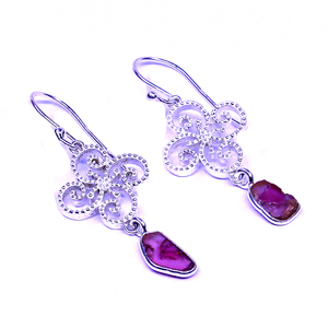 Wedding Wear Classic Sterling <b>Silver</b> Tanzanite Gemstone <b>Earrings</b> For Women - Product Image 4