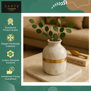 Vase à fleurs en céramique de luxe, style antique, artisanal et écologique, élégant et moderne, pour la décoration intérieure - Product Image 4