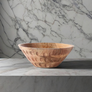 Tazón Grande de Madera de Mango y Resina Epoxi de Lujo, Hecho a Mano, Martillado, 8*8*2 Pulgadas, para Decoración del Hogar, Cocina, Ensaladas y Frutas - Product Image 1