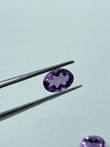 Pierre précieuse améthyste naturelle, pierre en vrac, 1,37 carat, 5x7MM, forme ovale, 2 pièces pour la fabrication de bijoux - Product Image 3